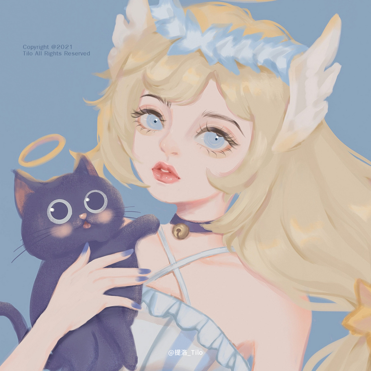 【王者荣耀系列插画】大乔天使星元皮肤 你们要的大乔来了!