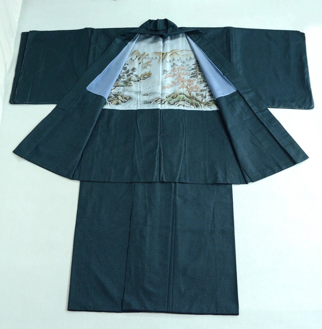 全新品日本男士和服套装 日本正装男士和服套装  长着 羽织 绢混纺