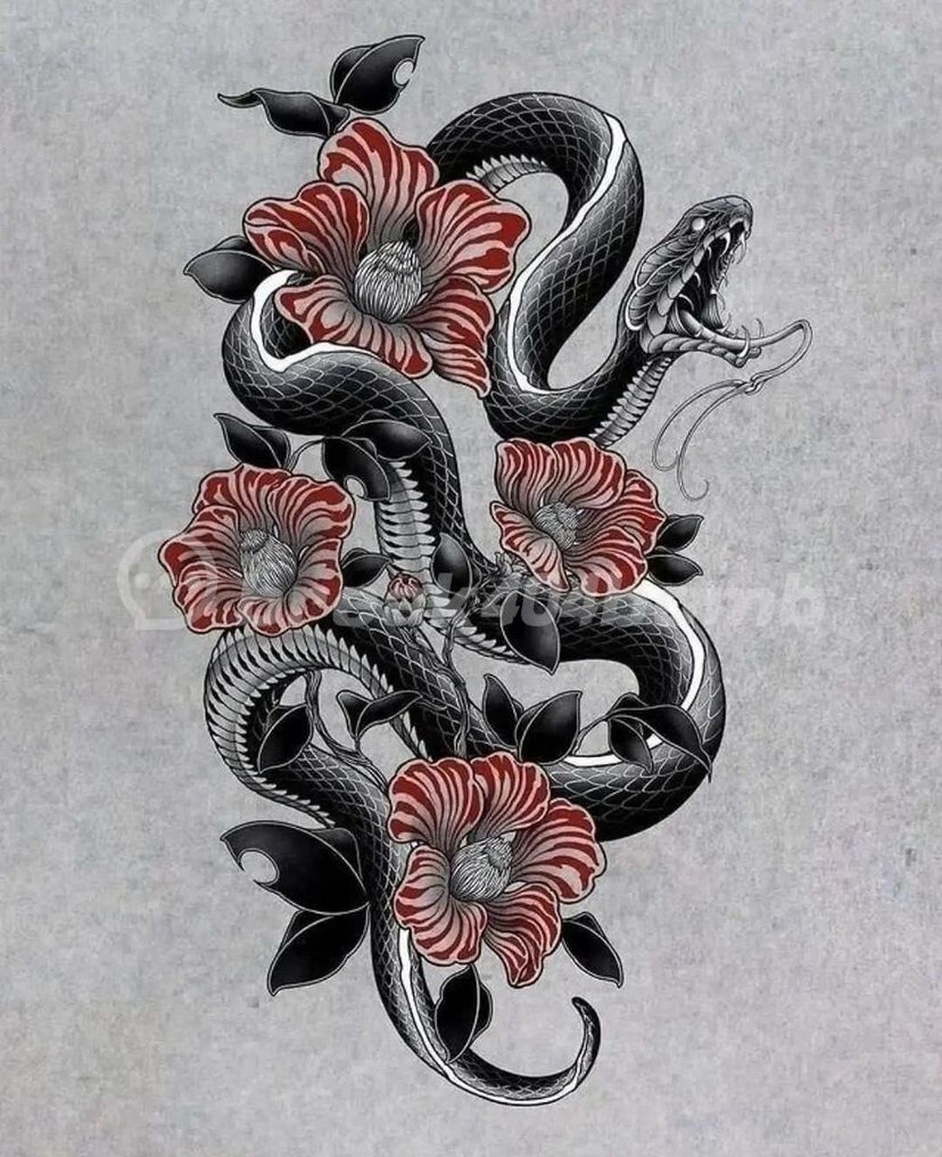 蛇大臂纹身|暗黑蛇纹身|杭州纹身 【吉祥幸运】 蛇的第一个象征意义是