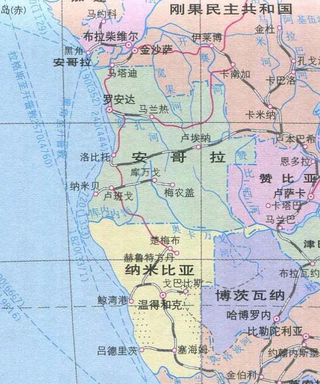 安哥拉,位于非洲西南部,总面积124万平方千米,人口3560万人,首都