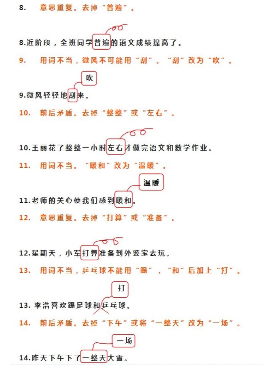 三年级语文上册~用修改符号修改病句专项练 三年级语文上册~用修改