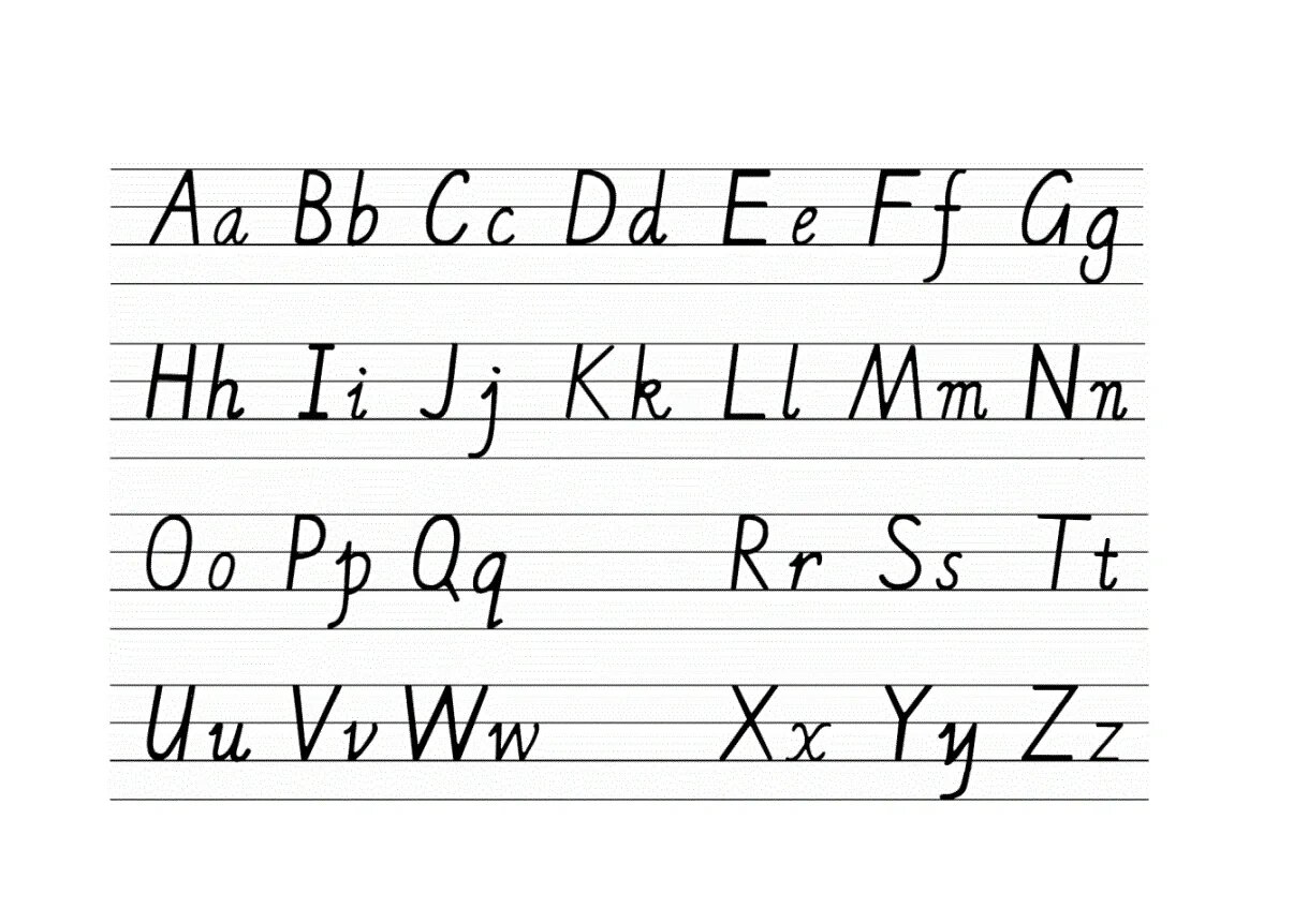 二十六个字母表手写体图片