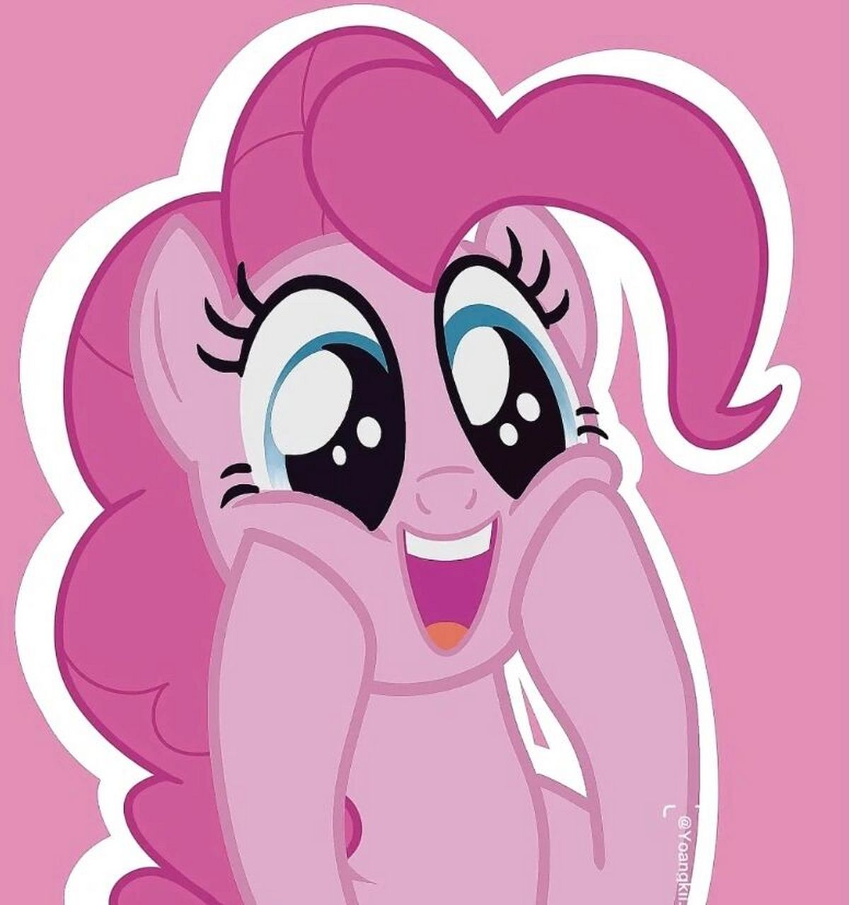 92【tufting pinkie pie】94小马宝莉 我真的好爱碧琪 50*50的