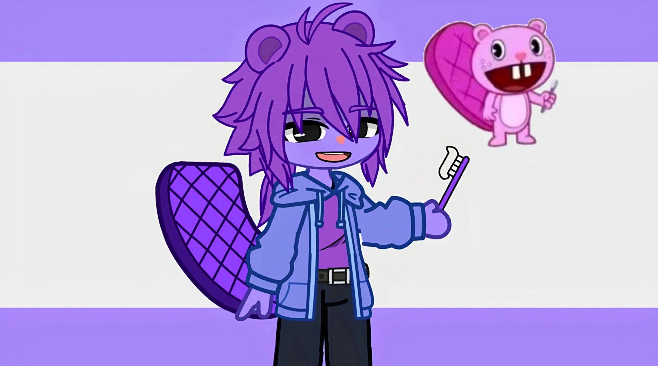 重新 用扭蛋俱乐部做出来的欢乐树人物:toothy.