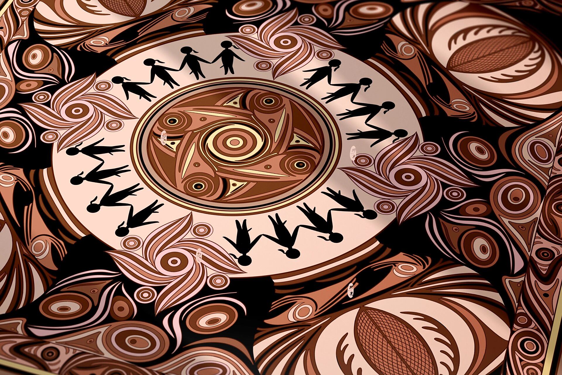 马家窑彩陶纹样丝巾设计 马家窑文化文创类设计主要提取