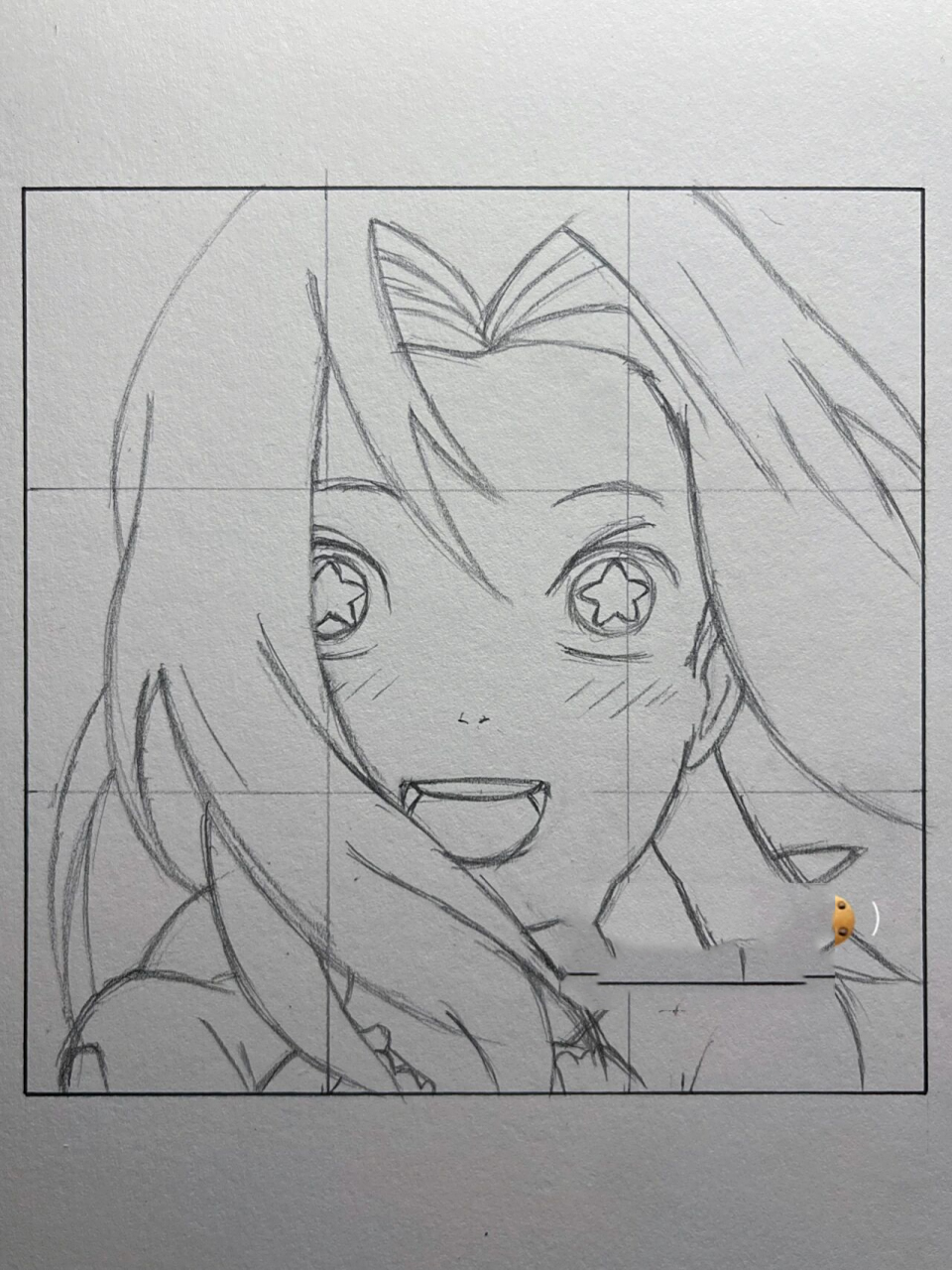 手绘|火影忍者·小樱94 附线稿过程 画一幅超可爱的小樱 7815