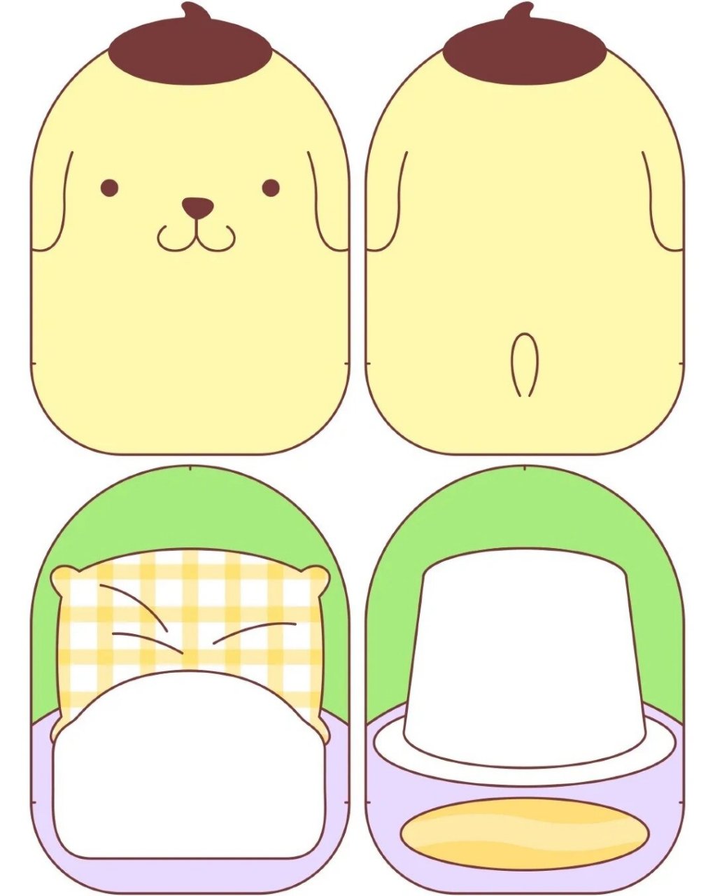 布丁狗的家安静书素材来了