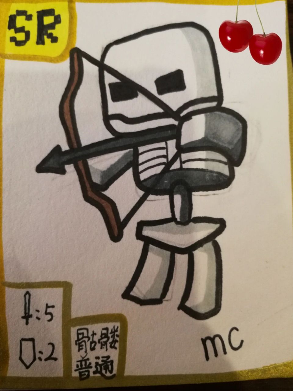 我的世界骷髅卡片 一个下午的功劳