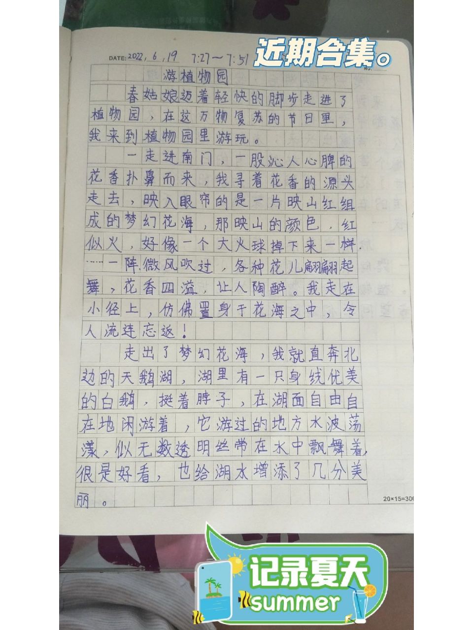 四年級下冊遊--作文400字020202 夏日氛圍感影像企劃