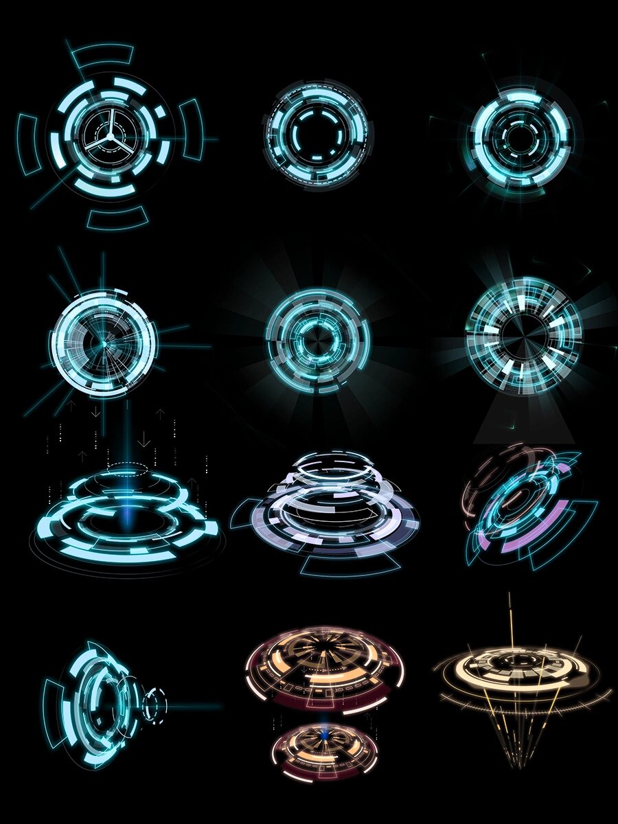 免抠素材107!科技炫酷圆环素材汇总