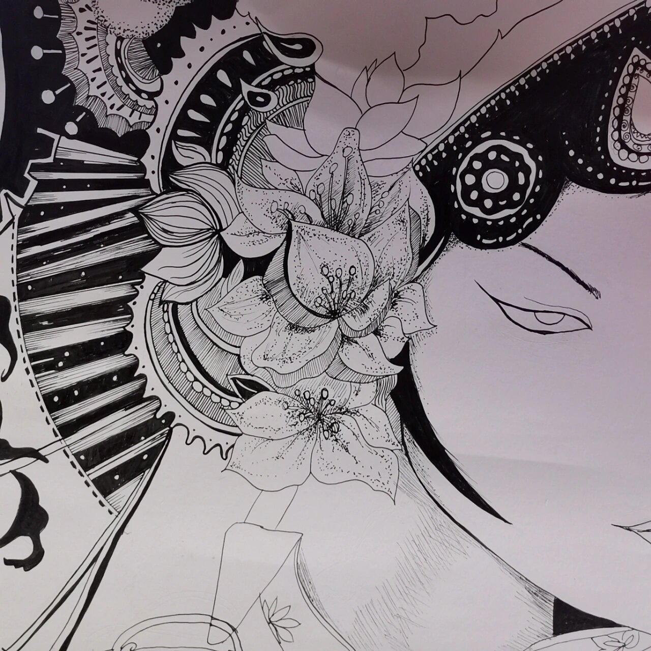 装饰画|线描黑白人物