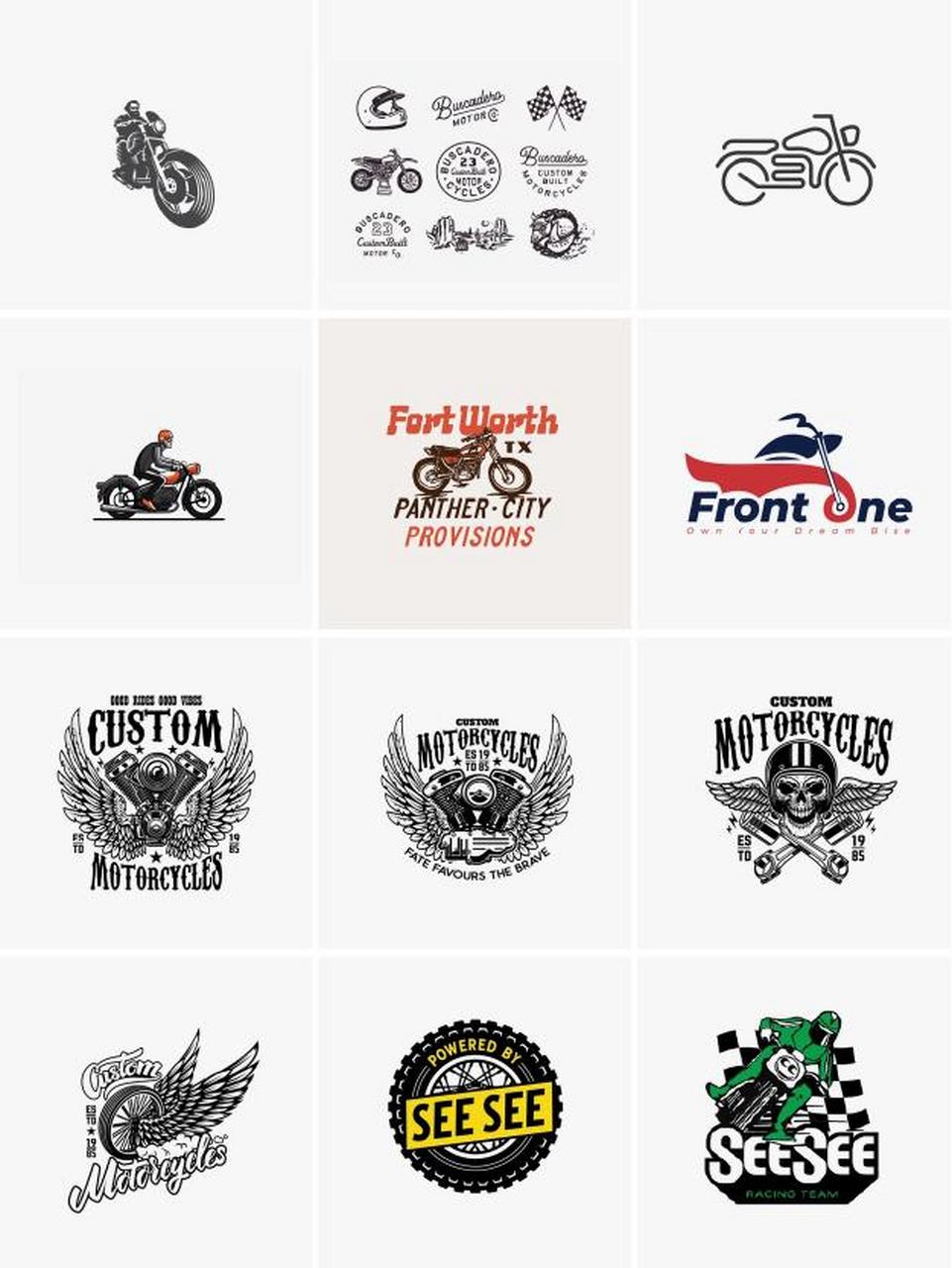 hello,今天给大家分享一组机车logo设计集合,希望大家喜欢!