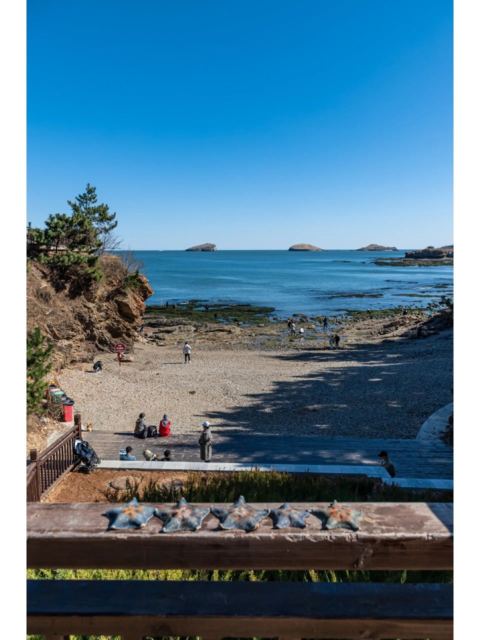 7大连七贤岭森林公园 海天一色加上绿色点缀 简直是太美啦