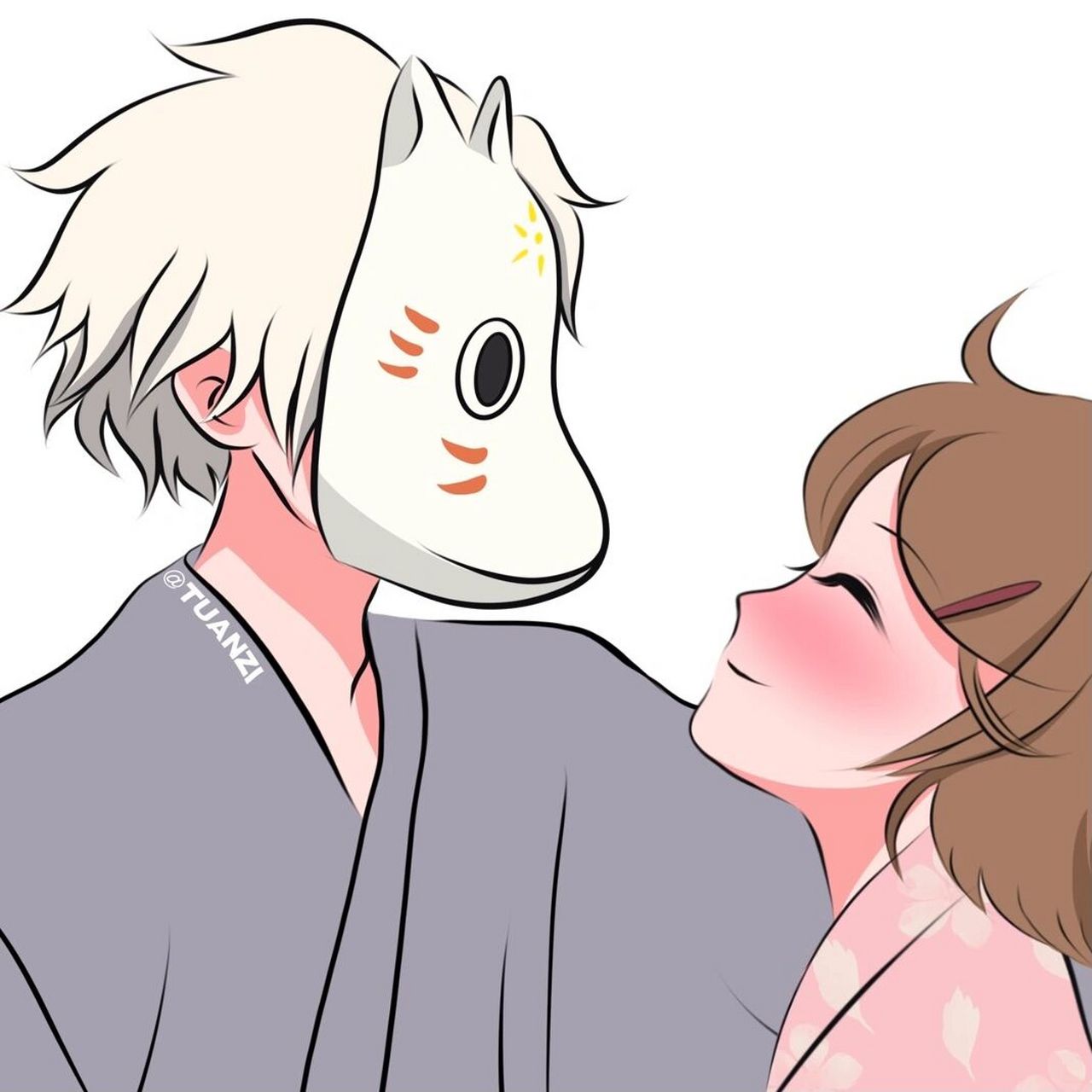 日更卡 #卡通头像# #手绘头像# #萤火之森# #情头# #动漫头像# #动漫