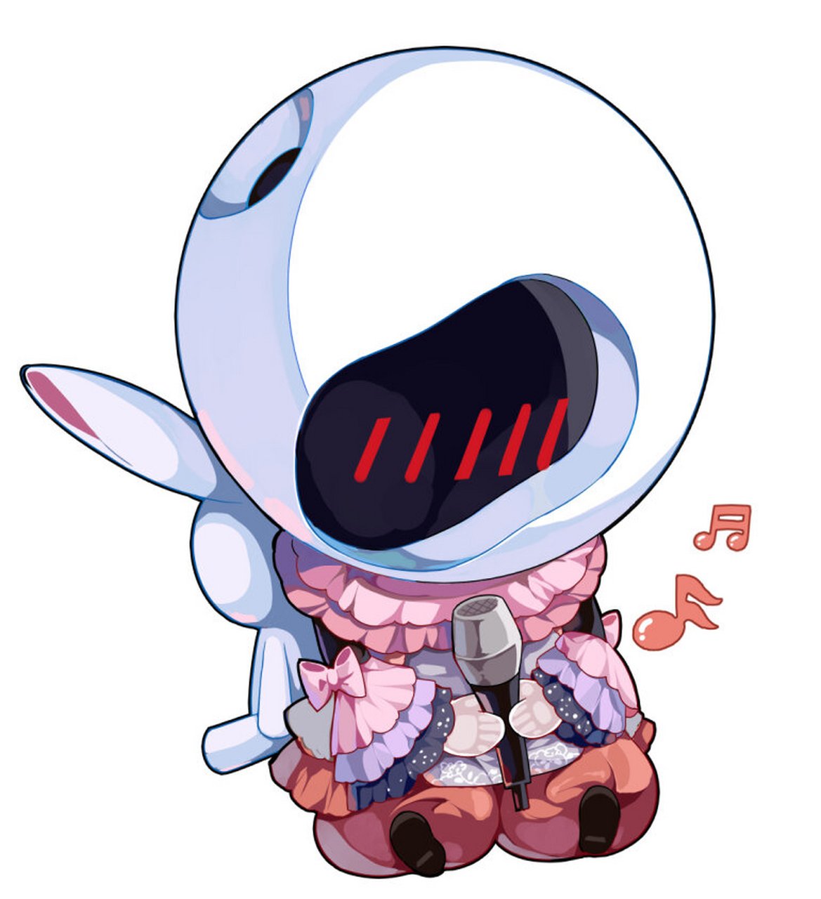 画了两个周深的q版 都是蒙面唱将猜猜猜里面的造型小汤圆跟幺蛾子.