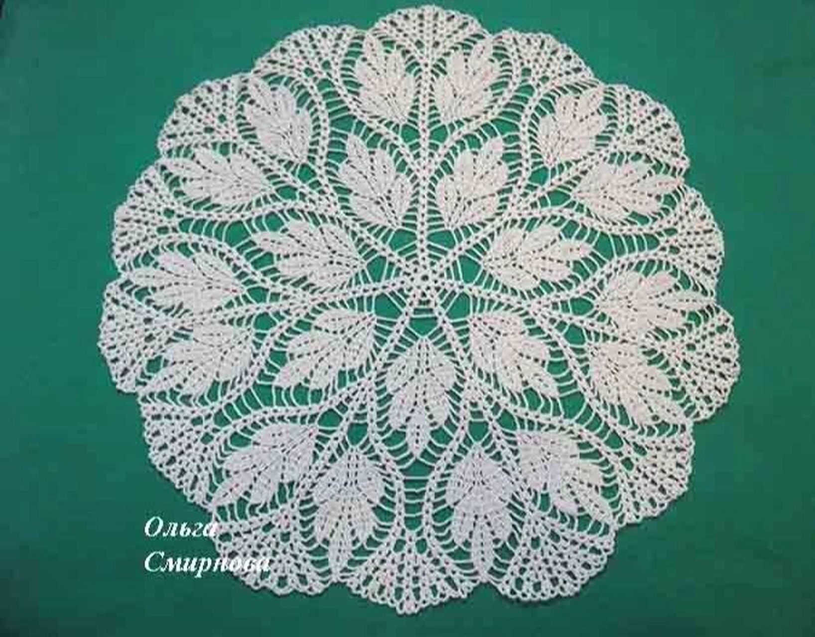 钩针图解|蕾丝桌布