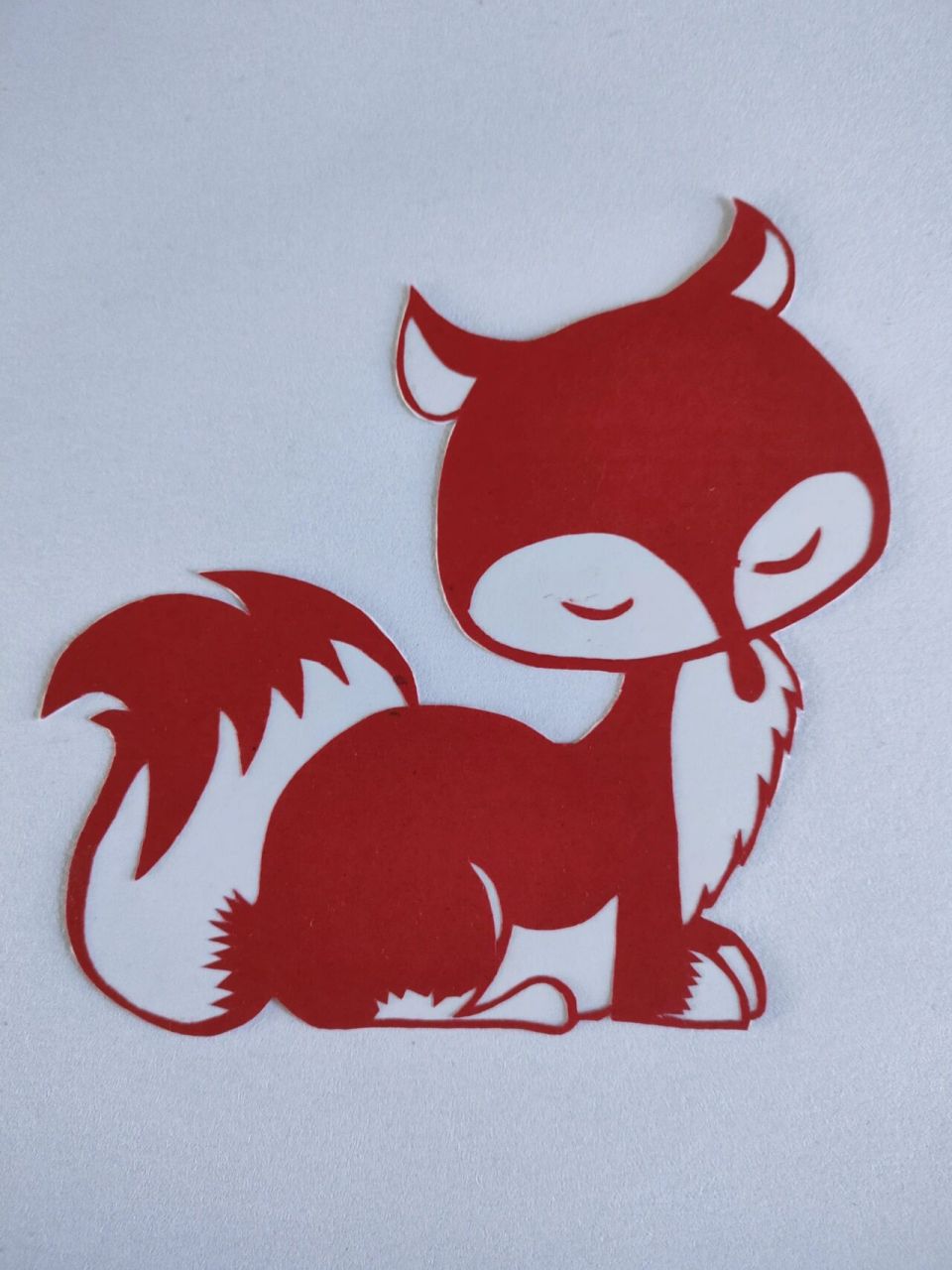 【刻纸欣赏】可爱小狐狸刻纸分享.