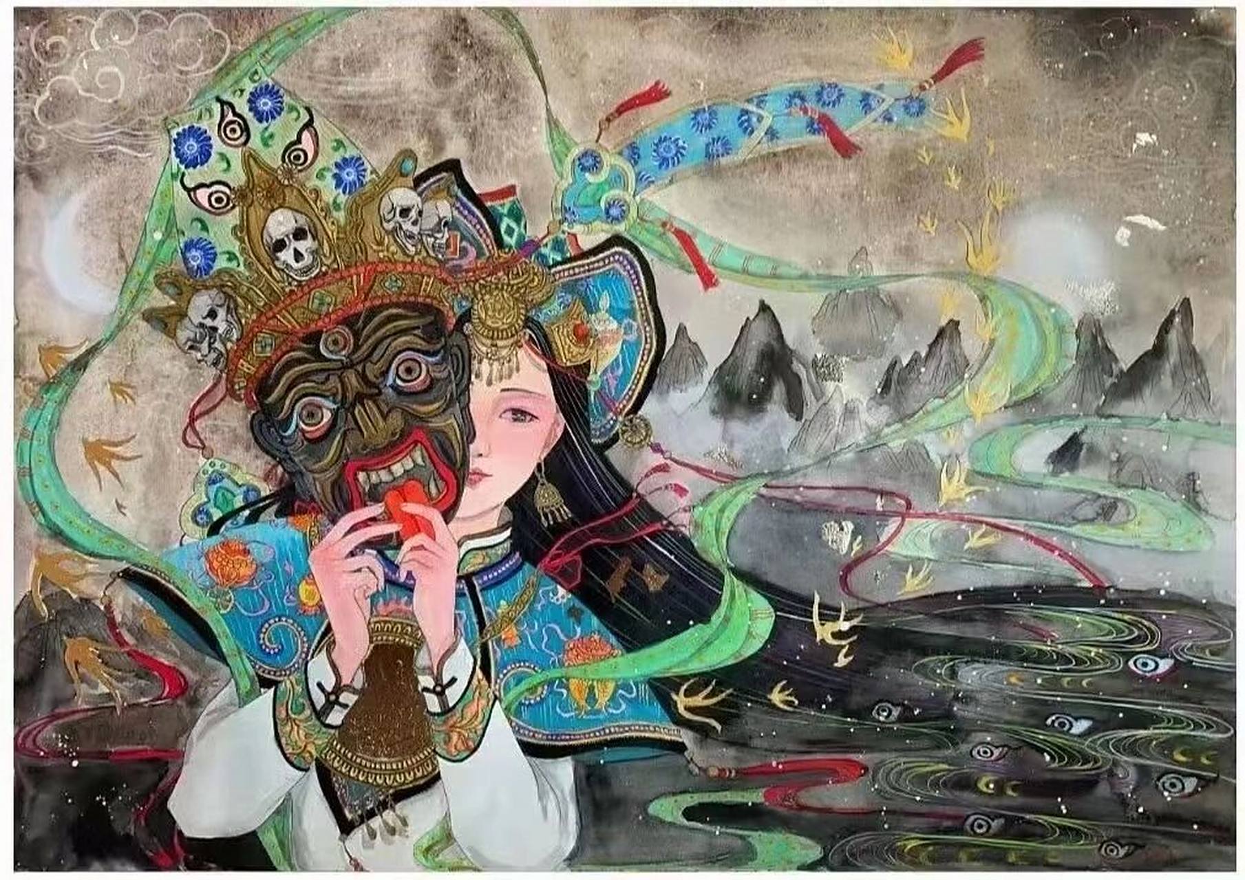 扎基拉姆前世今生 扎基拉姆前世今生版细节精美漂亮,并非传统唐卡.