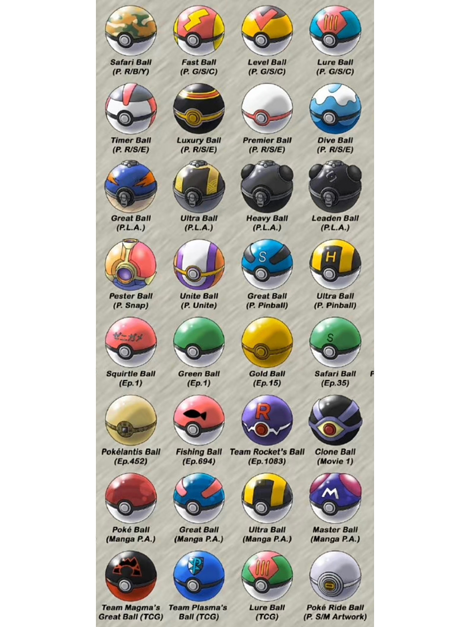 宝可梦精灵球合集 你最喜欢的球是哪个呢?