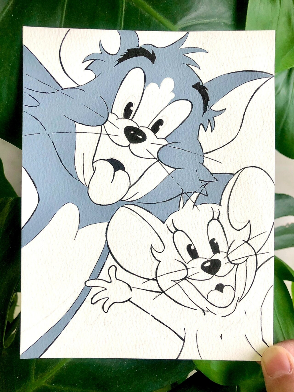 手绘水彩|93猫和老鼠99(教程含步骤) "说起夏天总有遗憾,说起秋天