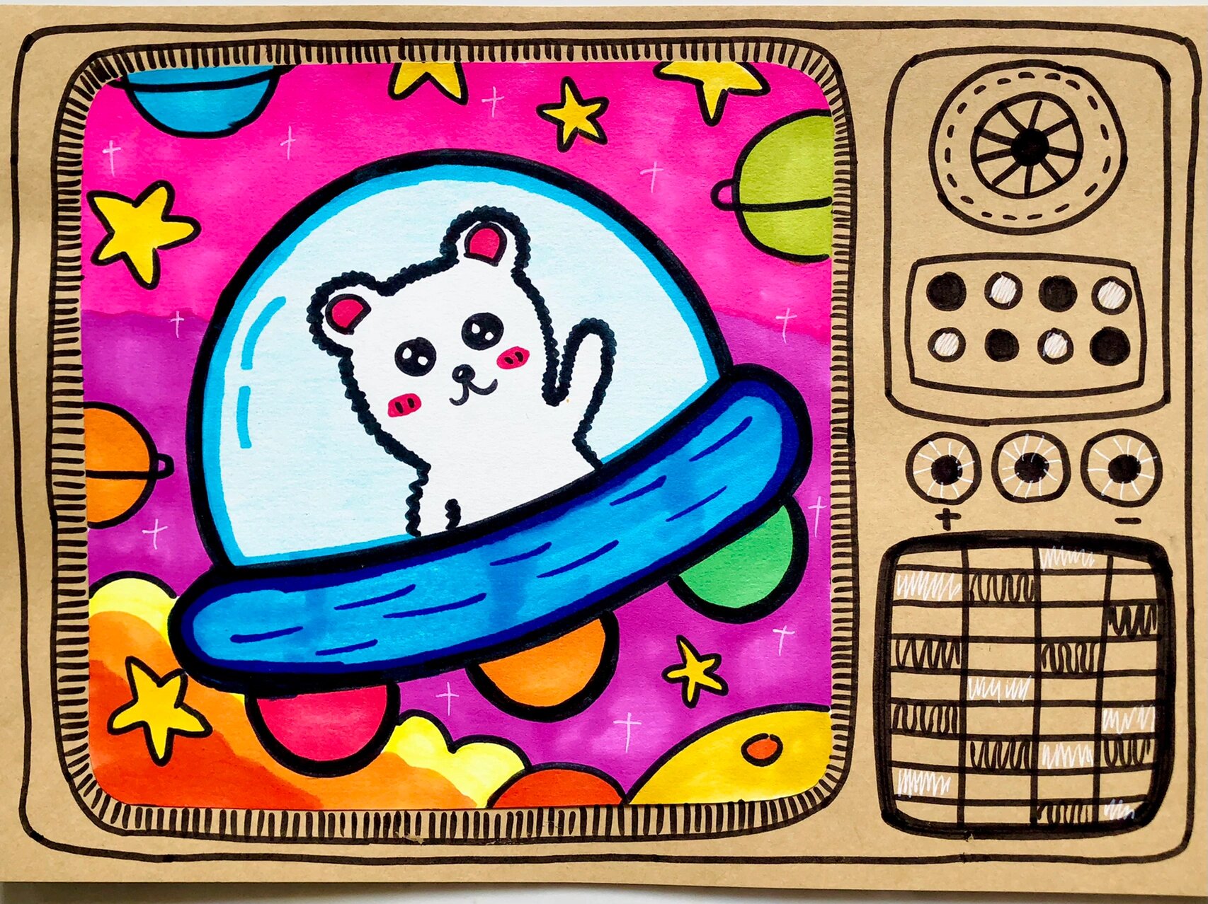 创意儿童画/电视机