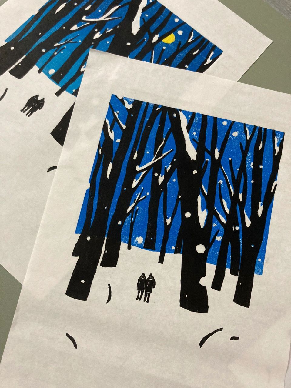 【木刻版画】套色木刻如何创作更简单(附过 没错就是加上pvc透明胶片!