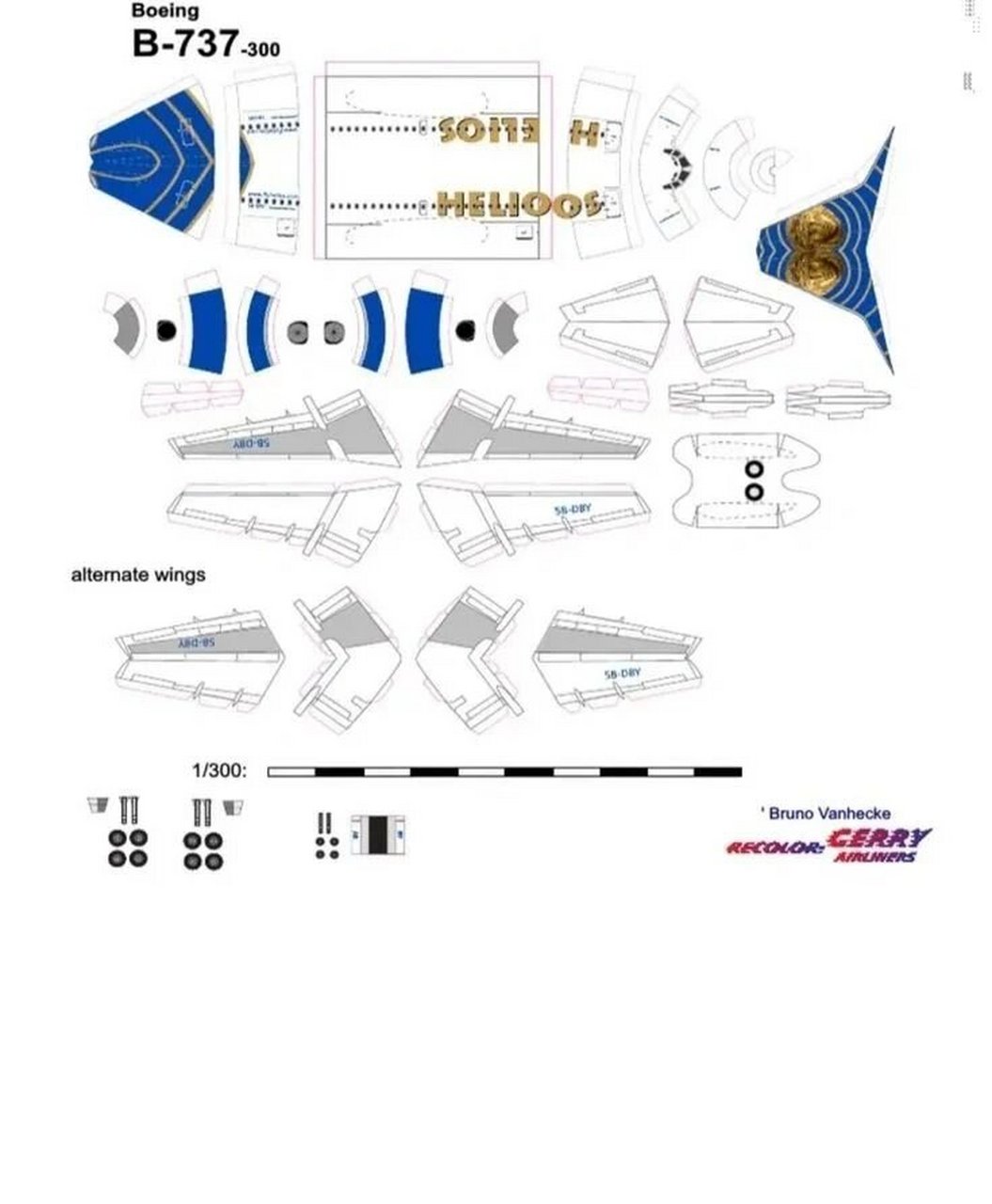 波音737纸模型免费图纸图片