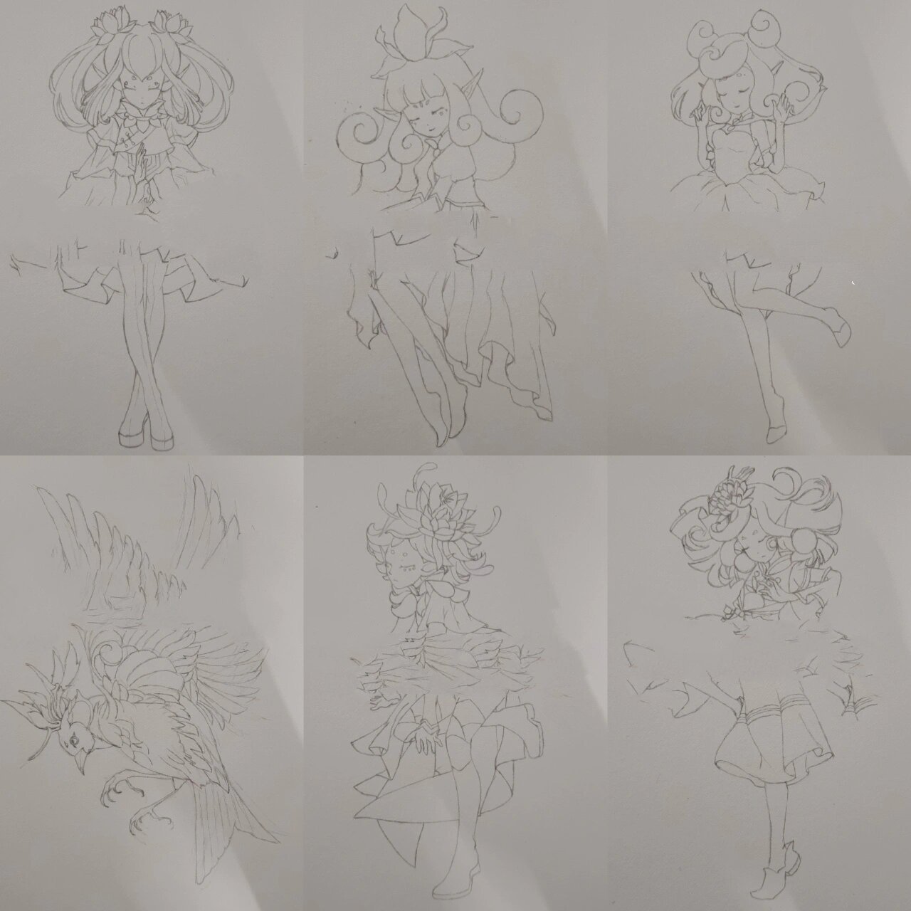 手绘花之法典第三弹 荷花精灵王-玉芝,鸢尾花精灵王-爱丽丝,美人蕉