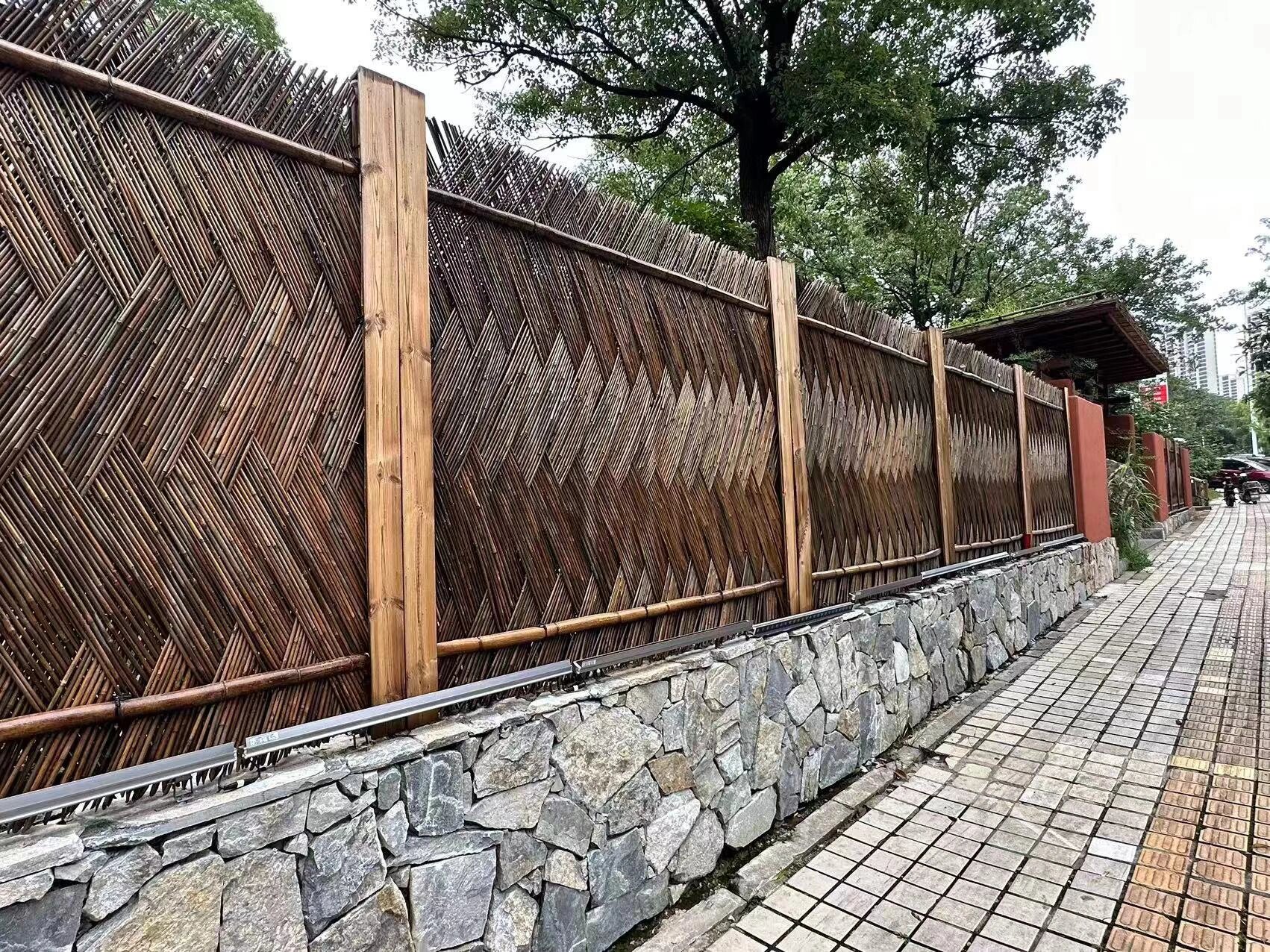 日式竹篱笆极具特色的围墙