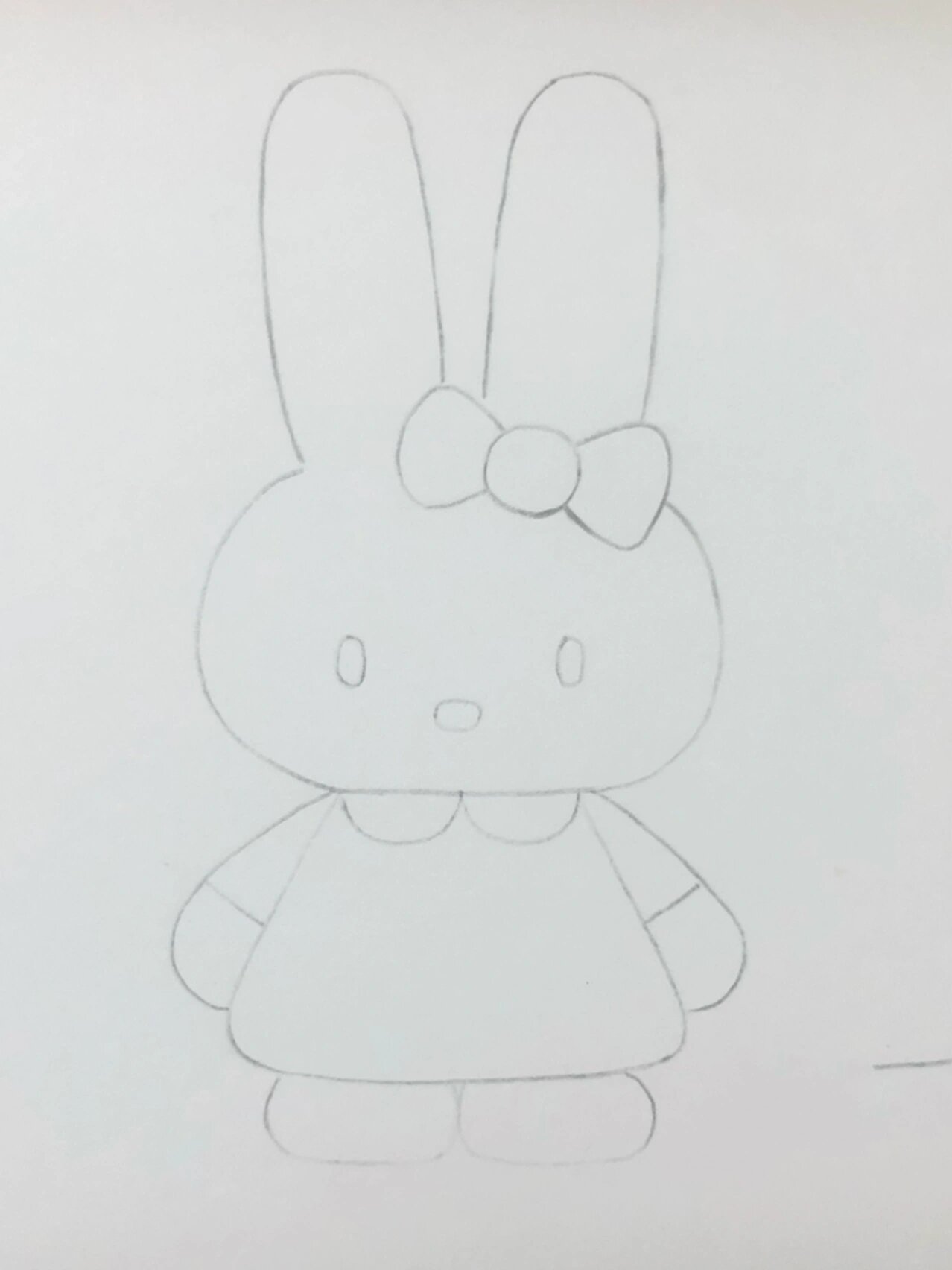 彩铅简笔画小兔子92#简单易学卡通小动物