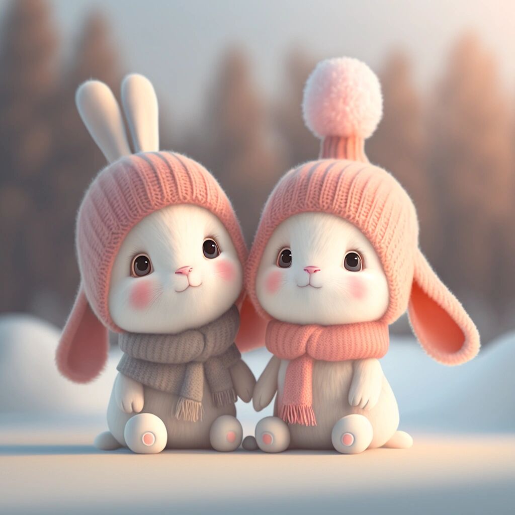 萌图系列来了 冬天这么浪漫的季节想和你一起去看下雪,想一起堆雪人