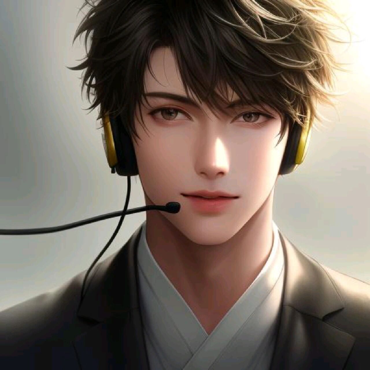 glow男头像关键词(电竞,主播) 精美cg,帅哥 少年,短发 凌乱的发丝