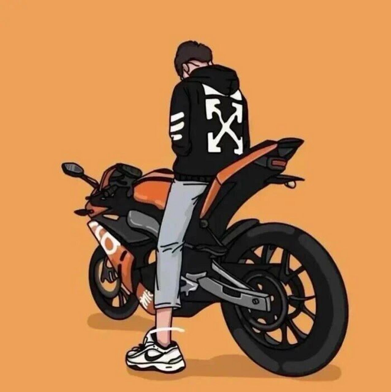 情侣机车头像,酷酷酷    和男朋友一起换头像了