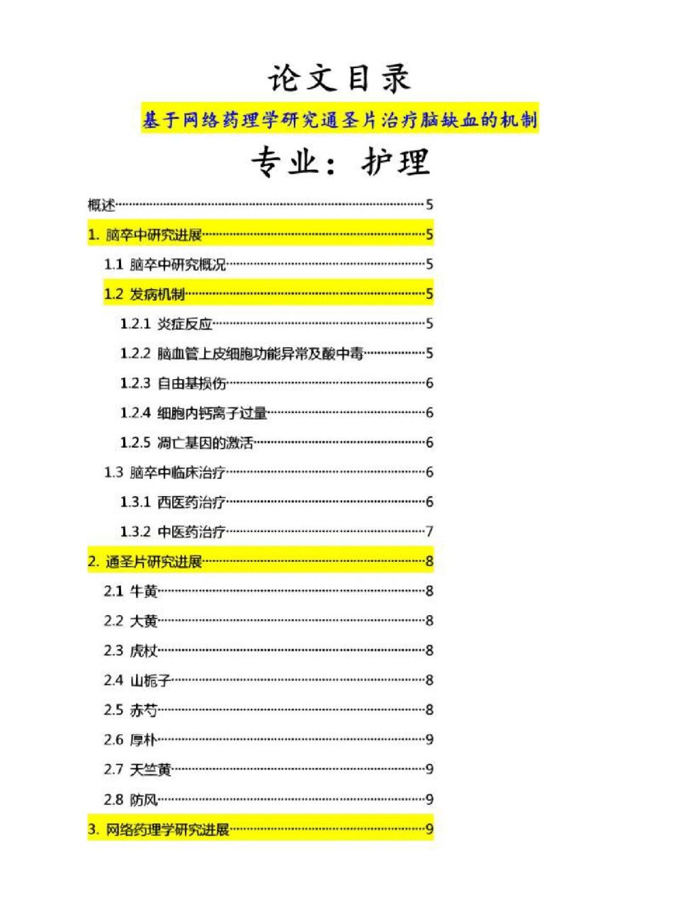 护理学专业毕业论文提纲框架来了