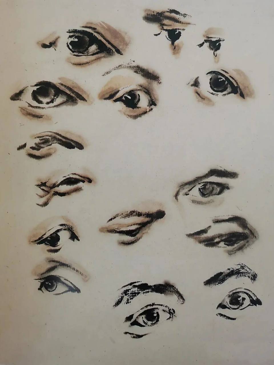 国美教授吴宪生水墨人物-眼睛的画法 国画人物眼睛画法