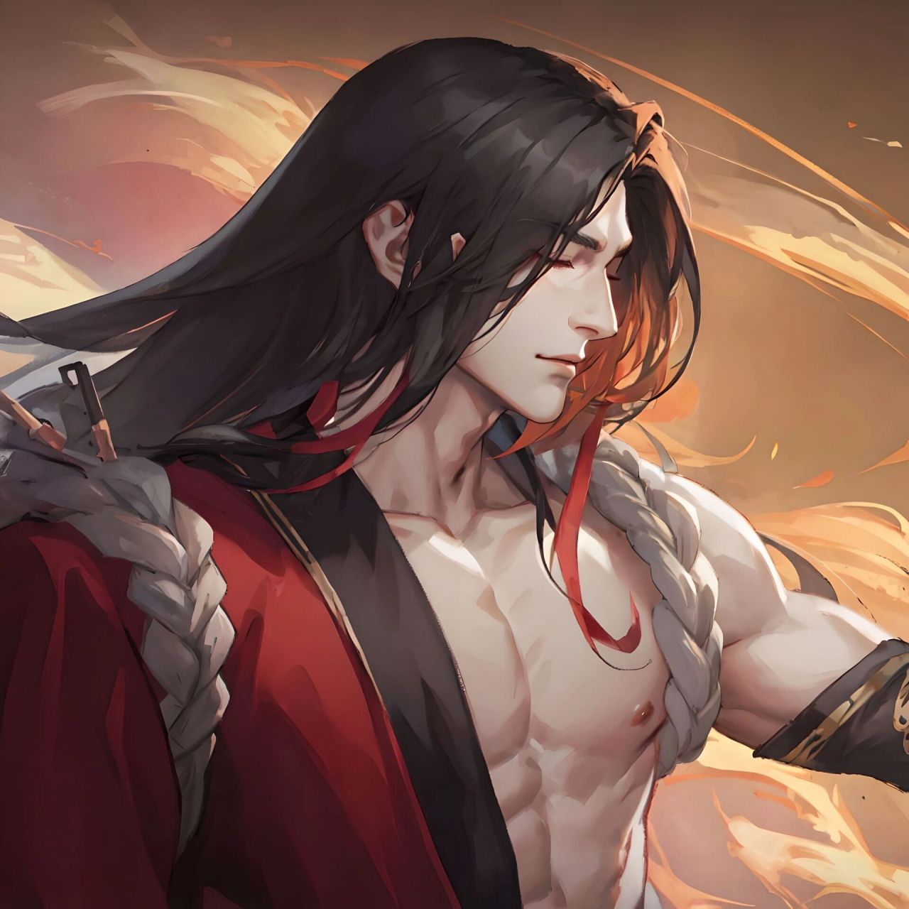 橘右京全皮9296头像壁纸分享 07君が为夜空に背き小草中,月に照