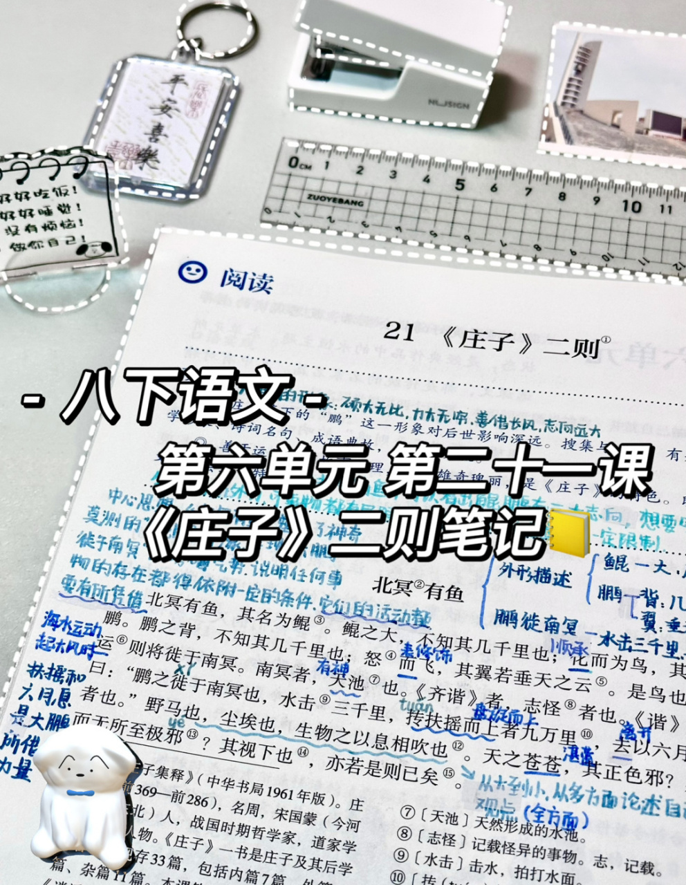 八下语文|《庄子》二则笔记95 - 八下语文 - 第二十一课 第六单元
