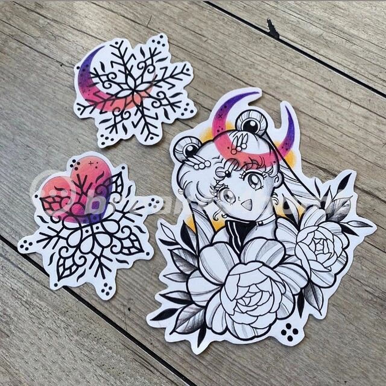 newschool卡通纹身|小图可爱卡通风纹身 适合女生的纹身#杭州纹身