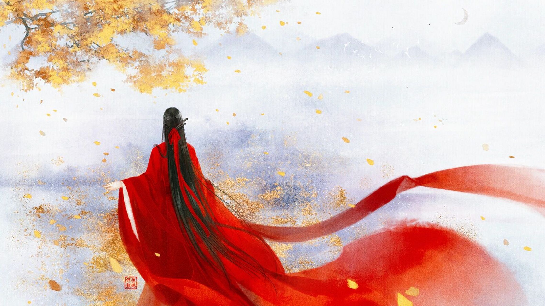 古风人物背影系列 遥望