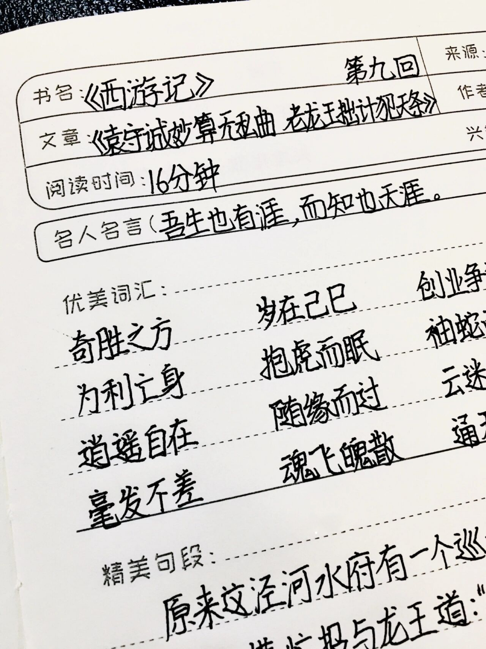 《西游记》读书笔记 第九回