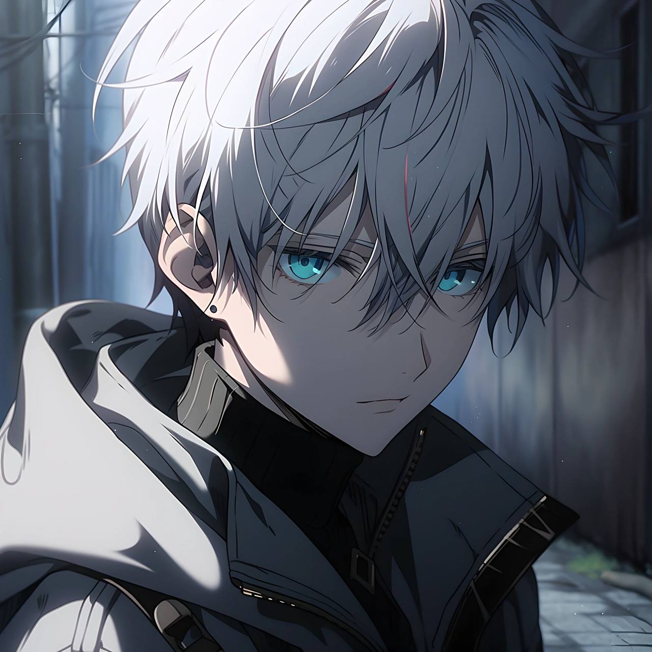 5250白发蓝瞳动漫头像5250 白毛控集合!