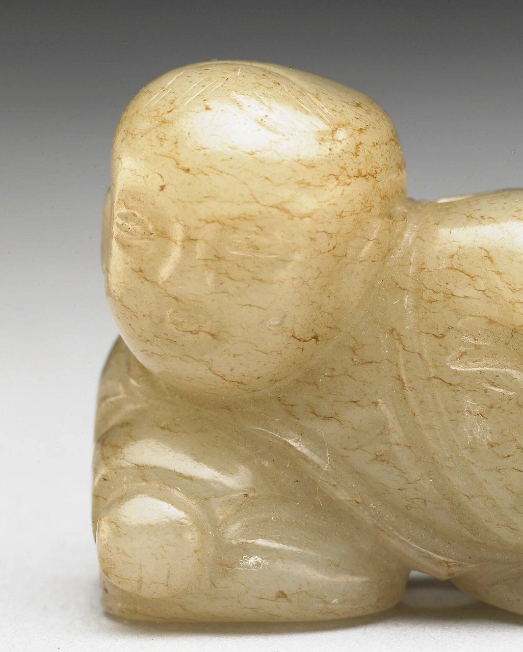 馆藏 南宋至元 玉童子 尺寸:全高2.65公分 最长4.