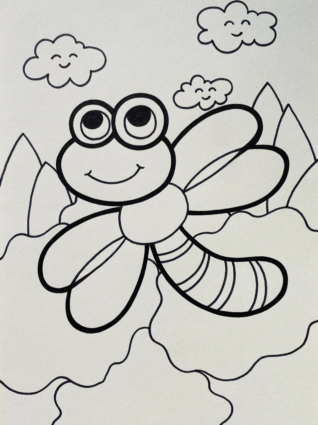 蜻蜓7715 马克笔儿童画