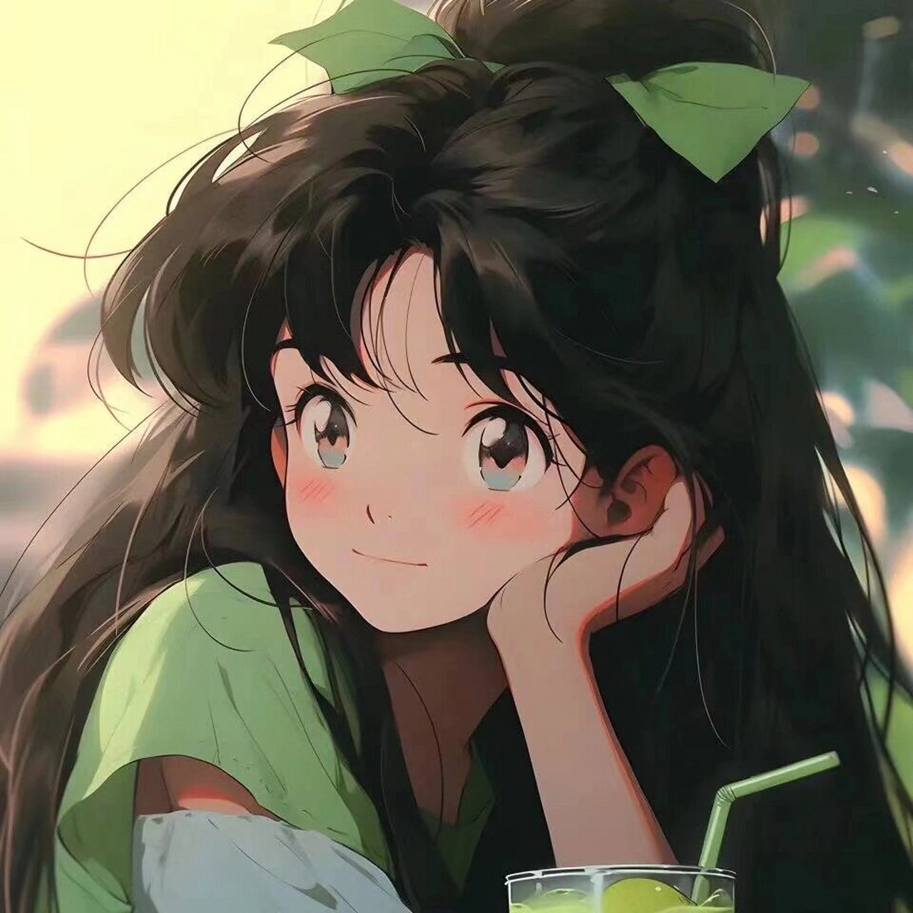 夏天和汽水最配的动漫女头 闺蜜头像 #卡通头像# #动漫女生头像