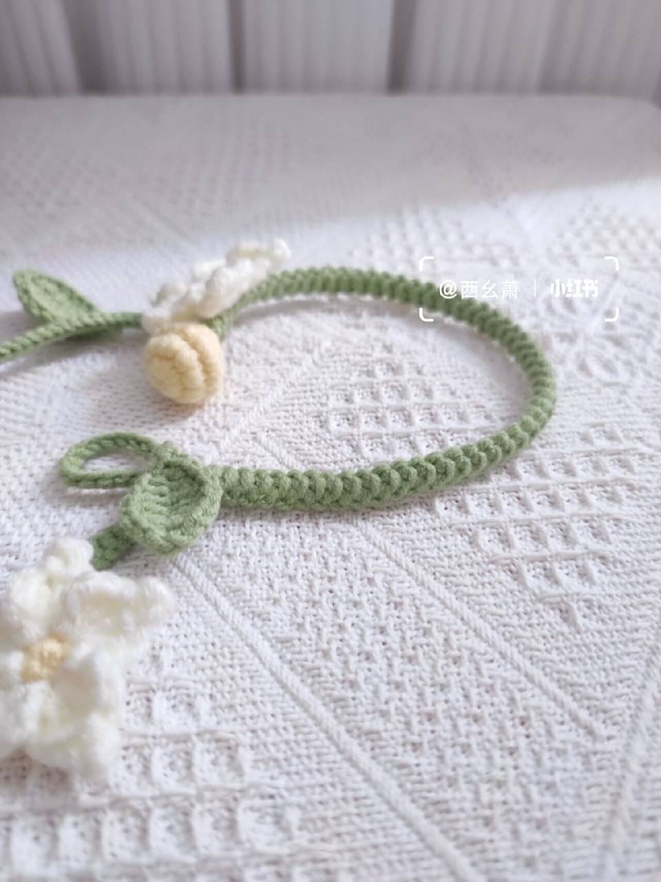 钩织包包带子包绳  窗帘扎绳-附图解 这个方法钩出来的带子很规律,挺