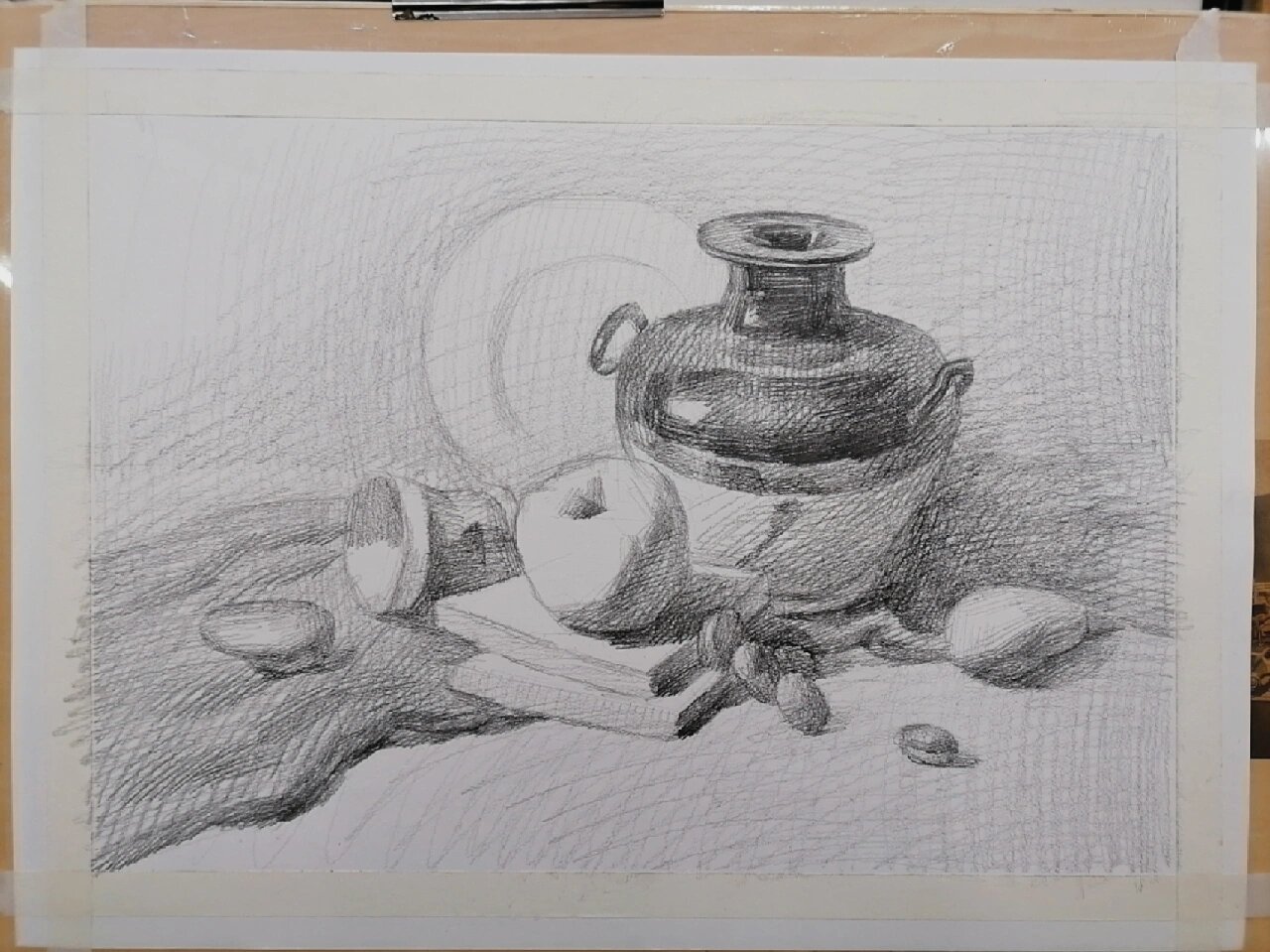 116张,4k静物素描,带步骤附照片