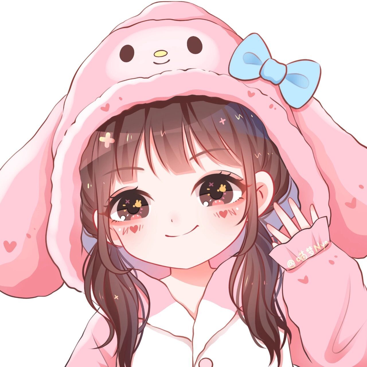 卡通女生闺蜜头像|三丽鸥美乐蒂 这次画了你们想要的粉粉的美乐蒂,和