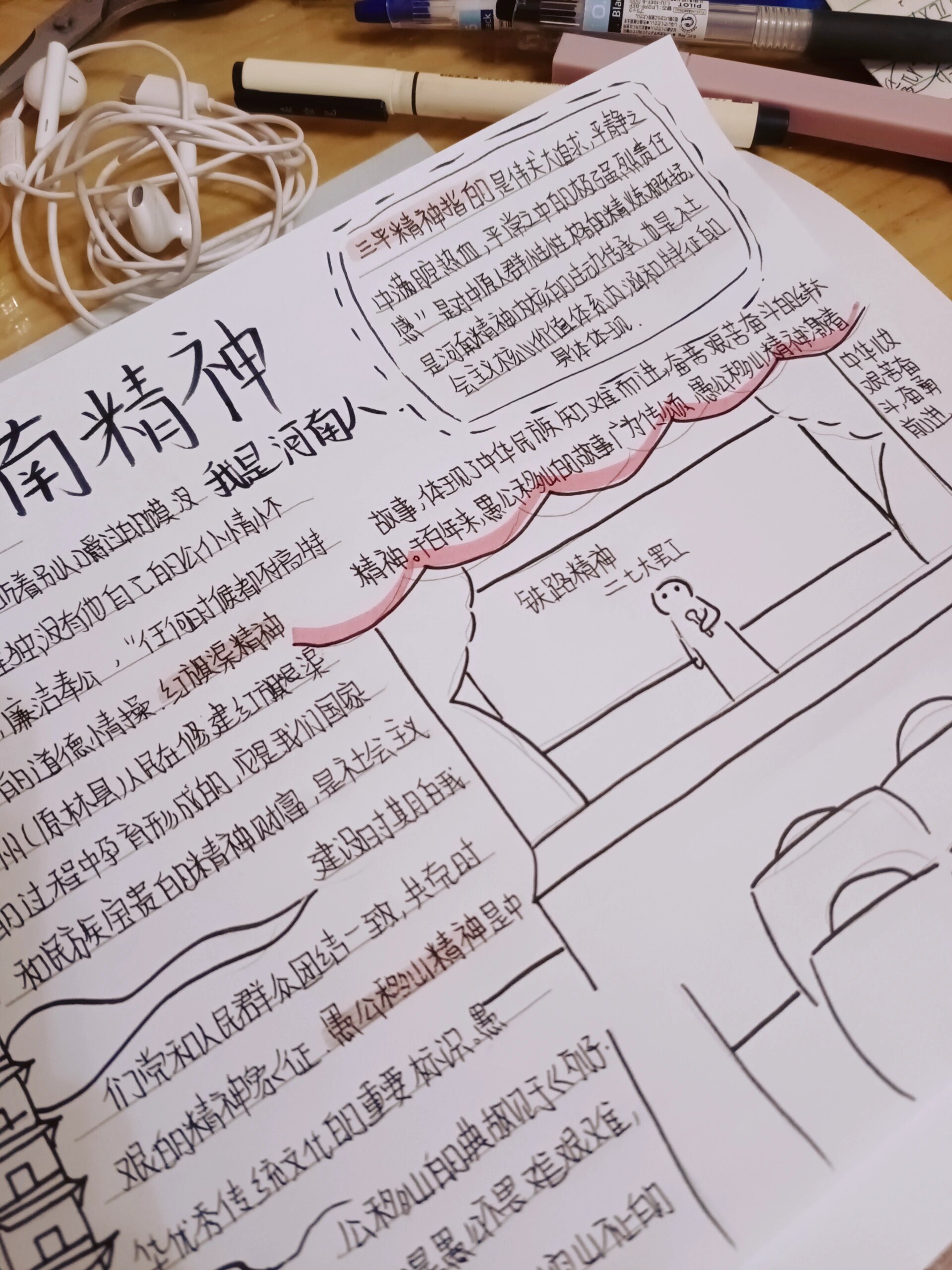 河南精神手抄报来啦!