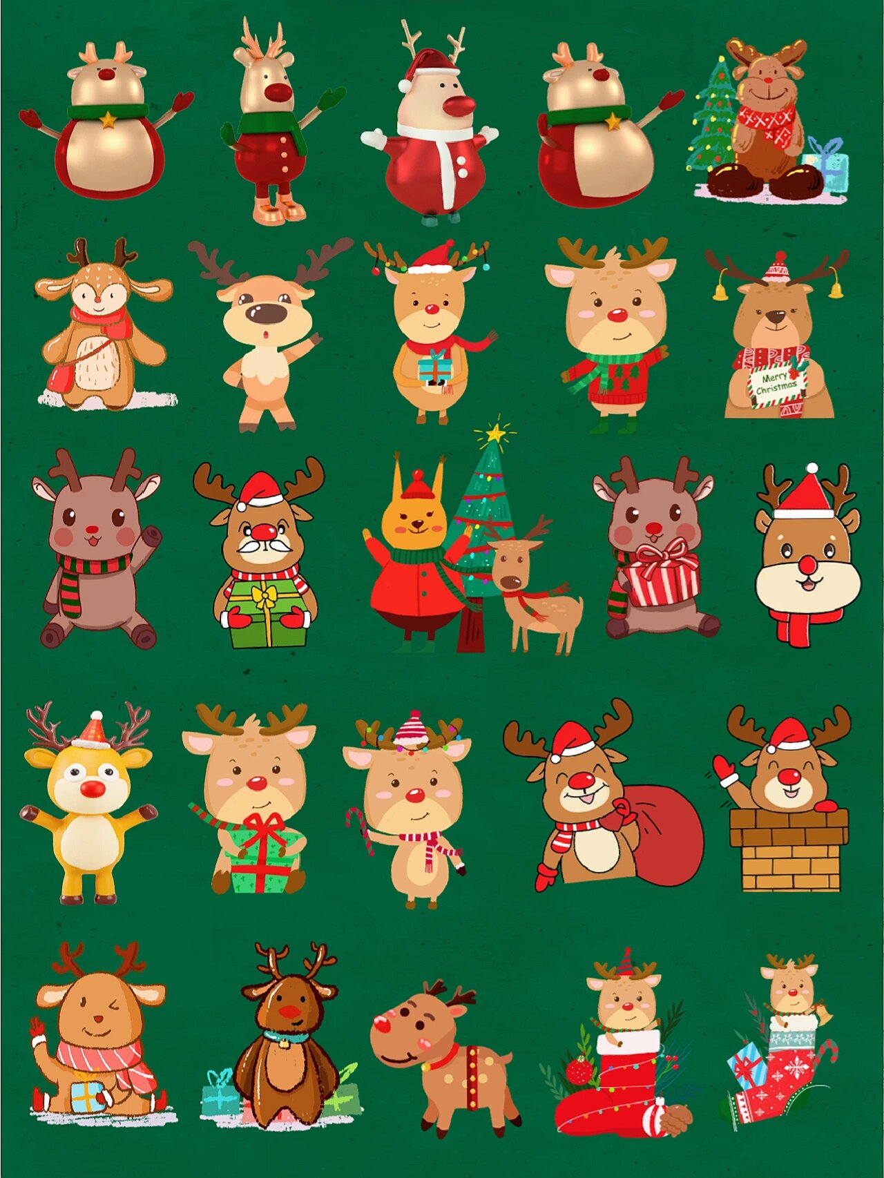 圣诞节|圣诞驯鹿素材合集