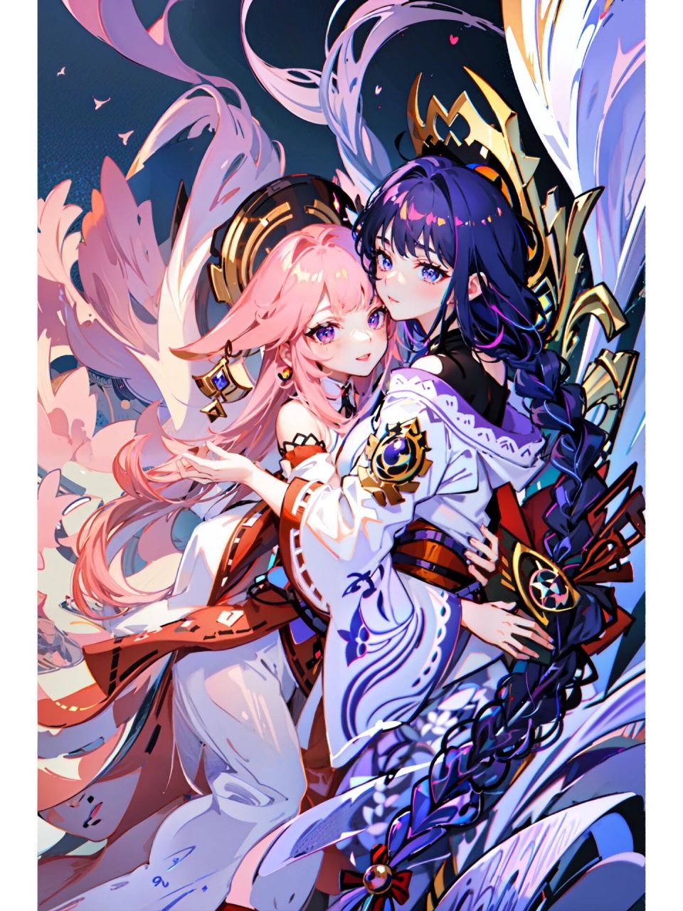 【鸣神组】八重神子x雷电影 是谁说再也不画cp图的来着… 看我手画得